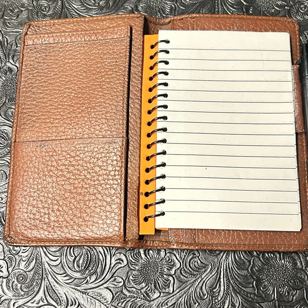 Vintage Brown Leather Wallet/Passport/Notepad Holder